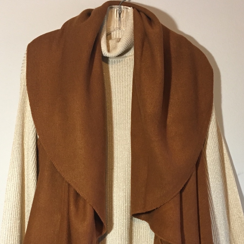 NWT Slouchy Sweater Cardigan Vest Knit Oversized - Picture 2 of 6